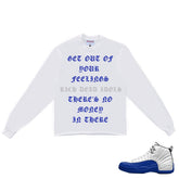 CAMISETA DE MANGA LARGA CORTA BLANCA "SAL DE TUS SENTIMIENTOS"